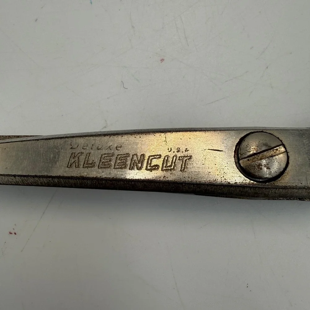 Vintage Pinking Shears Set Sta-Sharp Forged Steel & Deluxe Kleencut USA Made